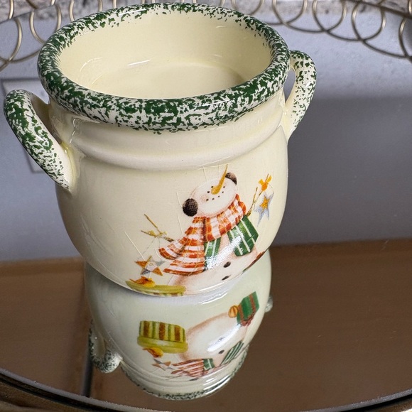 6 pc Ceramic/Porcelain Christmas Poinsettia Milk Jug Tealight Candle Holders - Picture 11 of 15